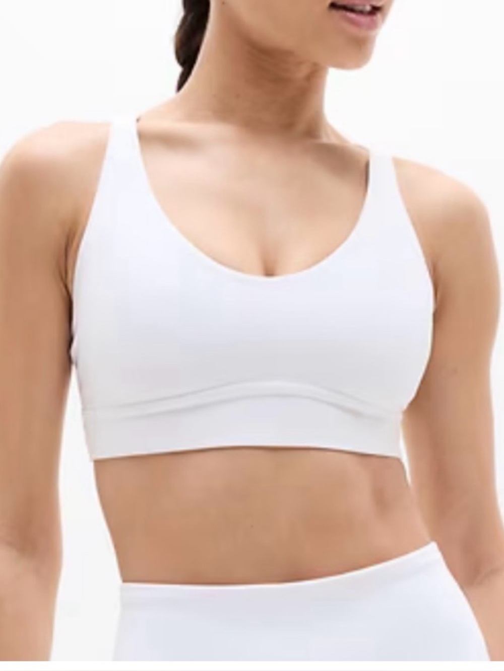 NWT Athleta White Solace Bra Size Medium for A-C Cups